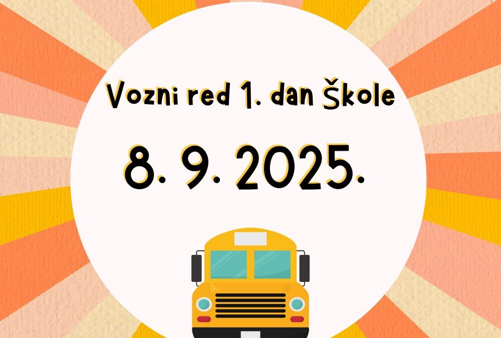 Vozni red autobusa za prvi dan škole
